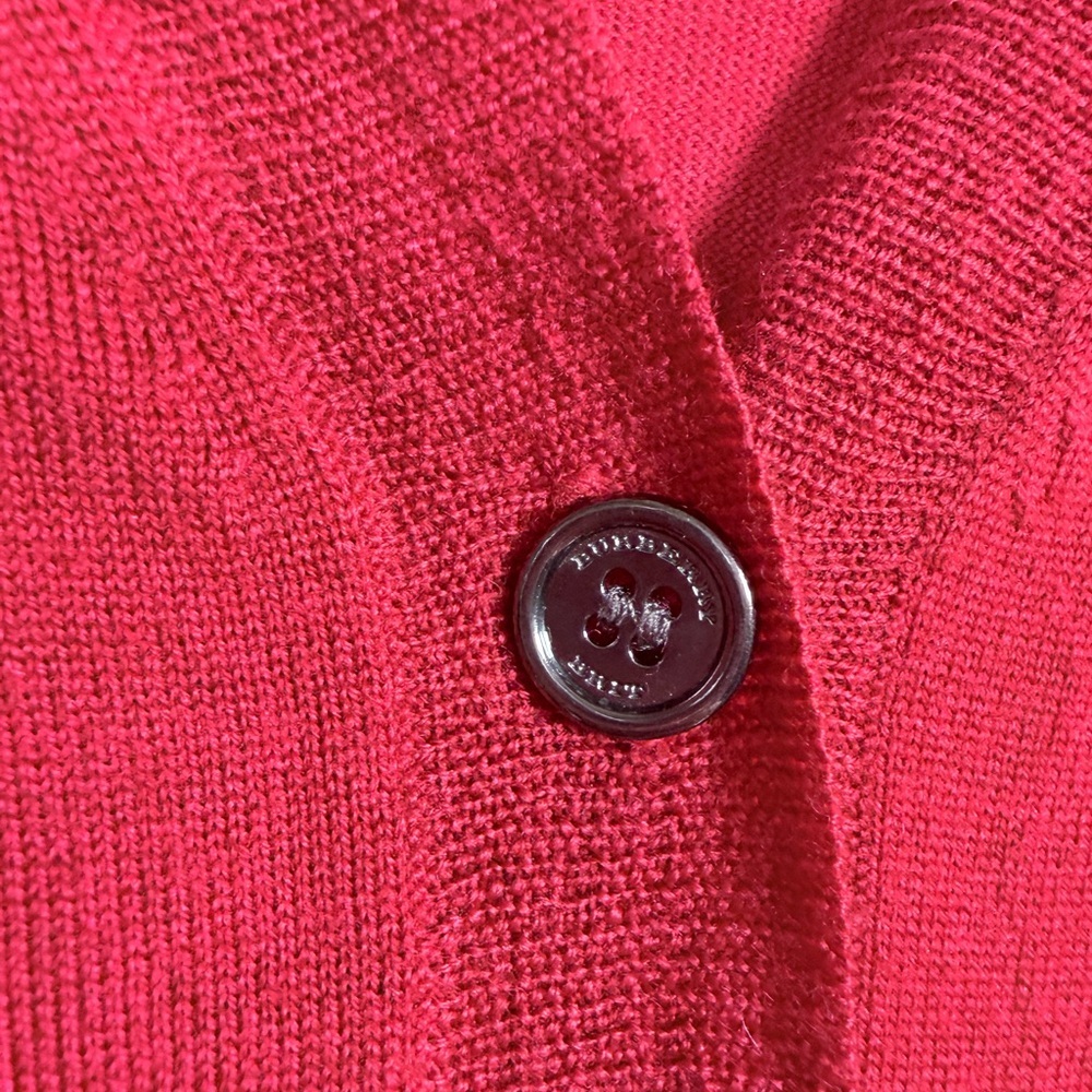 Burberry Brit Red Button-Up Cardigan Size Large - Picture 5 of 7